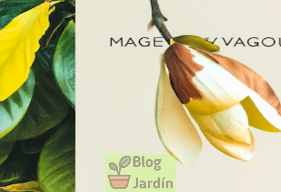Imagen de una magnolia con hojas amarillas y consejos para revertir el problema.