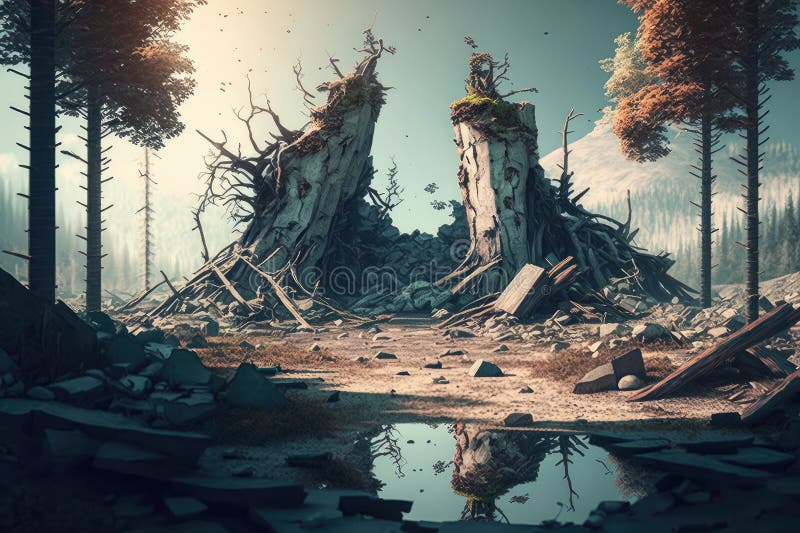 Árboles desordenados que causan caos con sus escombros