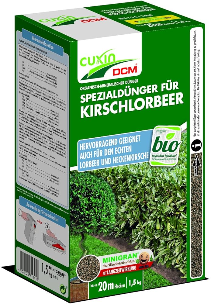 Cantidad de fertilizante para laureles cerezos