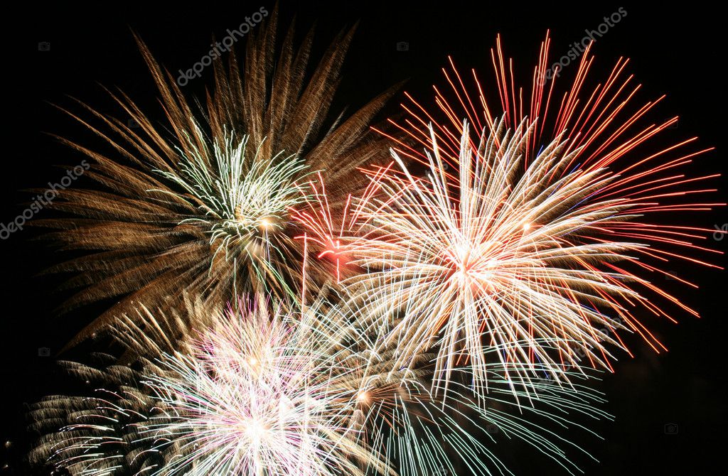 Flores del 4 de julio como explosiones de fuegos artificiales